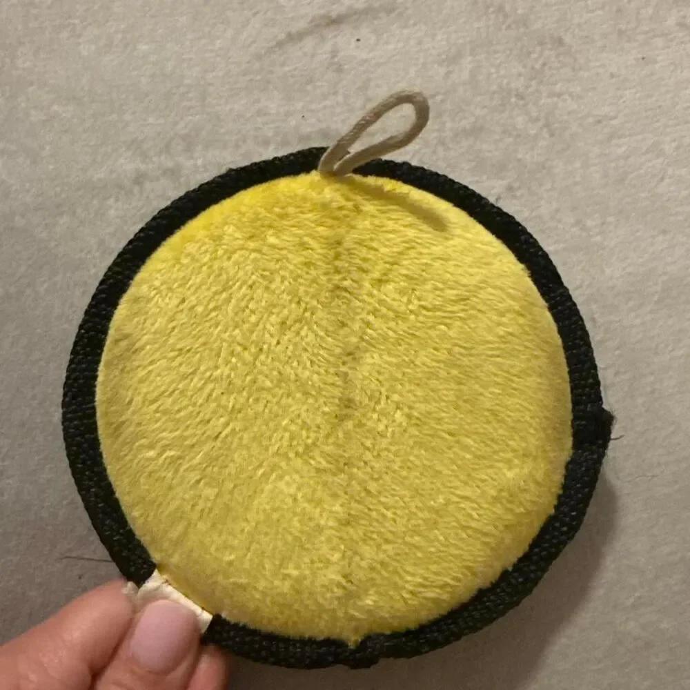 Yellow & black sunglasses emoji DOG TOY with squeaker